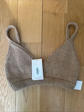 Monica Cordera NWT Soft Wool Bralette in Camel